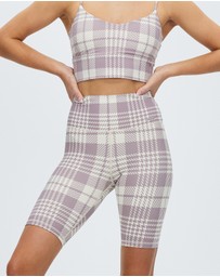 Aim'n - Plaid Check Biker Shorts