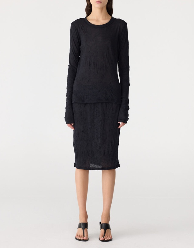 Bassike - Crinkle Jersey Longerline Top