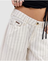 BDG By Urban Outfitters - BDG Kayla Lowrider Stripe Linen Trousers