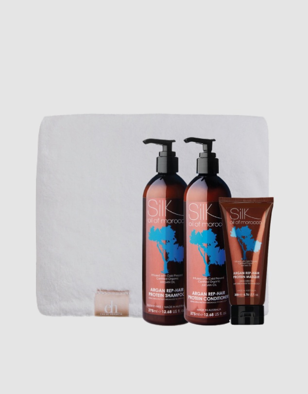 Silk Oil of Morocco - Argan Deep Conditioning REP-Hair Protein Treatment - Value Pack