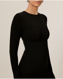 Tussah - Crew Neckline With Under Bust Seam Top
