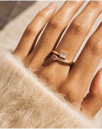 Haze & Glory - ICONIC EXCLUSIVE - Luna Rose Wrap Ring in 925 Silver Vermeil
