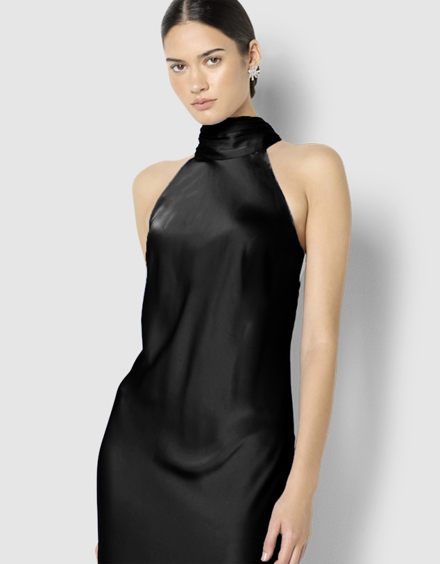 Montique - Azalea Satin Maxi Dress