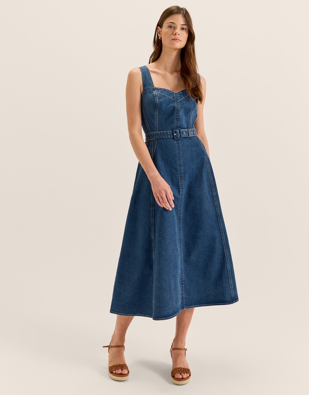 Review - Farrah Denim Midi Dress