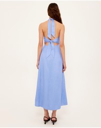 Staple the Label - Azzurra Linen Halter Dress