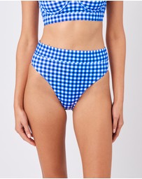 UNE PIECE - High-Cut High-Waisted Bikini Bottom