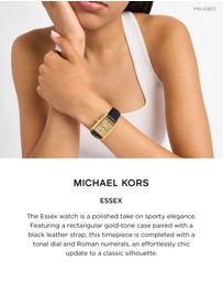 Michael Kors - Essex Black Analogue Watch