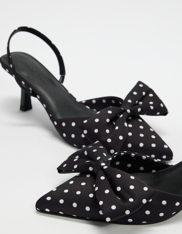 Atmos&Here - Jules Bow Sling Back Kitten Heels