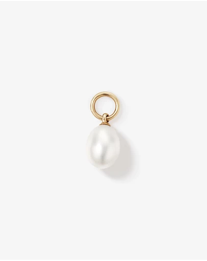 Michael Hill - Oval Cultured Freshwater Pearl Single Earring Charm in 10kt Yellow Gold