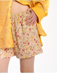 THE TALES - Florence Bloom Crepe Shorts