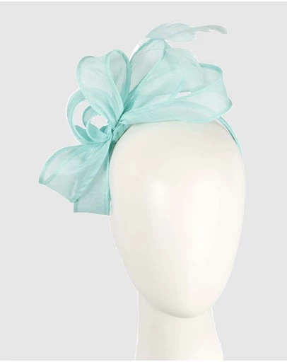 Max Alexander - Organza Blue Racing Fascinator