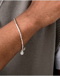 Dower & Hall - Men's Rice Nomad Bracelet In Sterling Silver