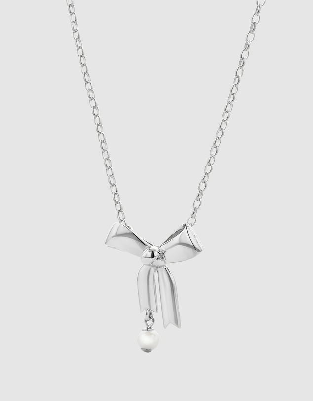 Karen Walker - Bow Necklace with 5.5cm Fresh Water Pearl 45cm