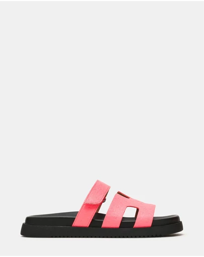 Steve Madden - Mayven pink ostrich slide