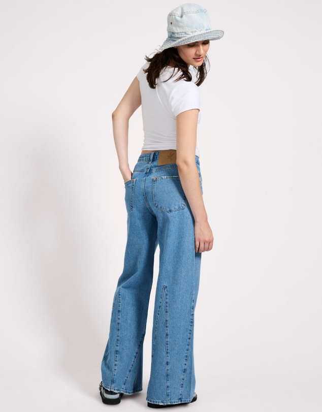 ONE TEASPOON - Cruisers Mid Waist Bootcut Flare Denim Jeans - New Blue