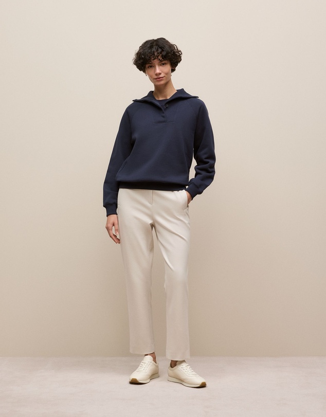 Trenery - Ponte Straight Leg Pant in Stone