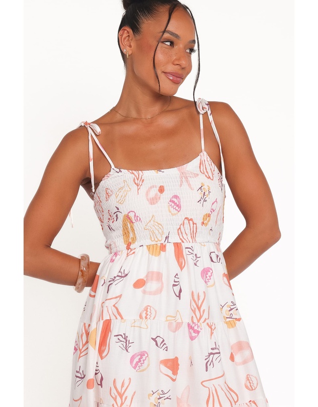 Petal & Pup - Bairbre Maxi Dress - Pink Beach Print
