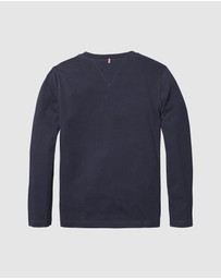 Tommy Hilfiger - Basic Crewneck Knit Long Sleeve Tee - Teens