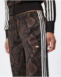 adidas Originals - Satin Snake Print Wide Leg Track Pants - ICONIC EXCLUSIVE