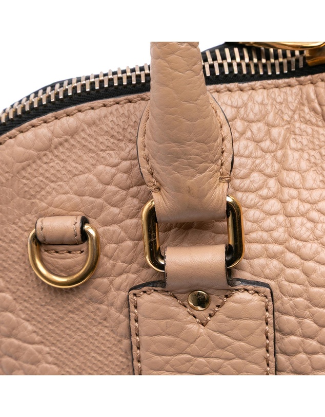 Pre-Loved by Azura Reborn - Pre-Loved Medium Heritage Grain Check Embossed Orchard Bowling Bag