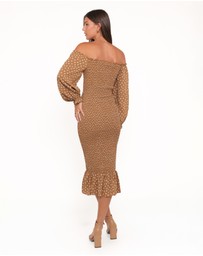 Petal & Pup - Sara Midi Dress - Brown Floral