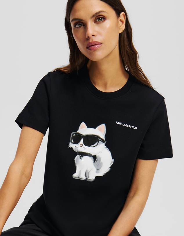 Karl Lagerfeld - Ikon Choupette Aquarelle T-Shirt