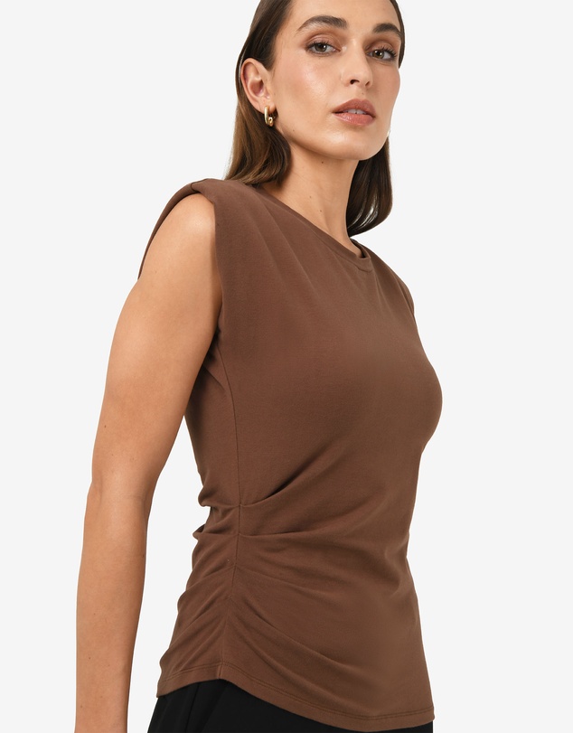 Forcast - Sarah Padded Ruched Jersey Top