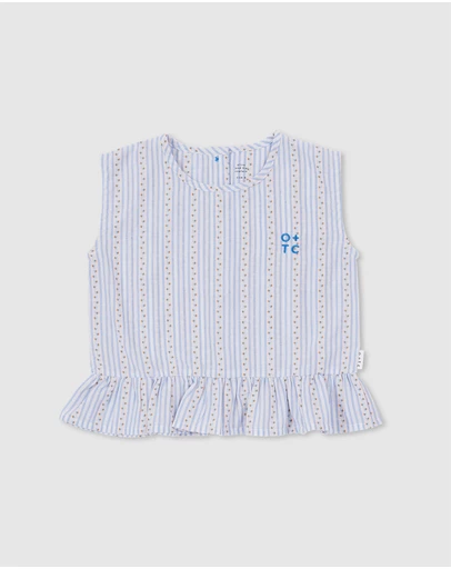 Olive & The Captain - Peaches Boxy Frill Singlet