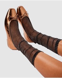 High Heel Jungle - Sheer Magic Knee Sock Black