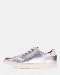 Mia Vita - Luna Zip Casual Sneaker - Silver Snake
