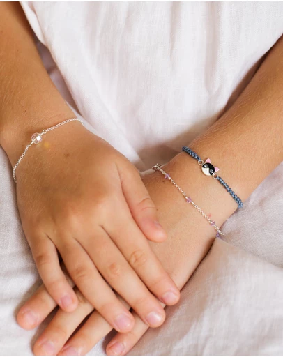 Elli Jewelry - Round Charm Kids Bracelet in 925 Silver