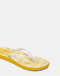 Vionic - Noosa Print Toe Post Sandal - Yellow