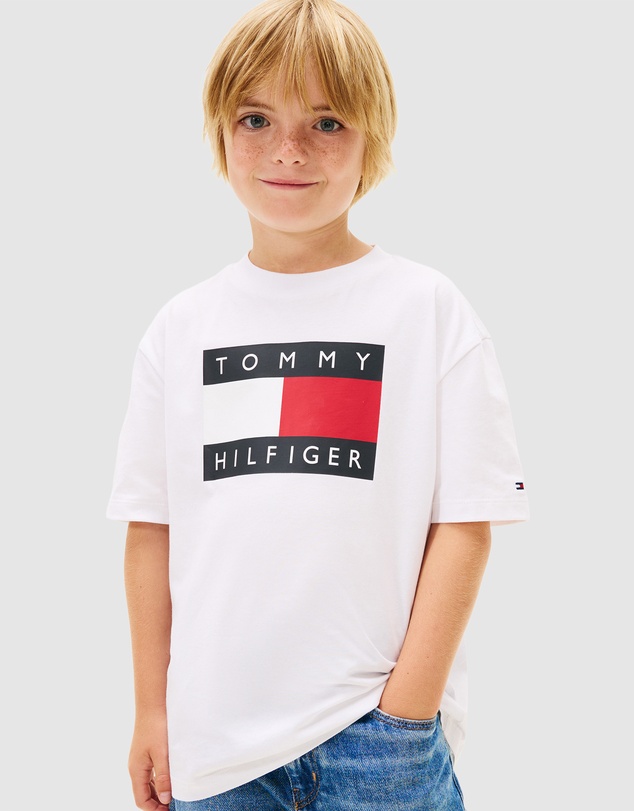 Tommy Hilfiger - Heritage Flag Print Jersey T-Shirt - Teens