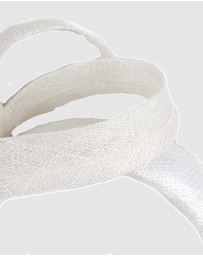 Max Alexander - White Sinamay Bow Racing Fascinator Headband