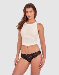 Bras N Things - Bethany Essentials Brazilian Knicker - Black