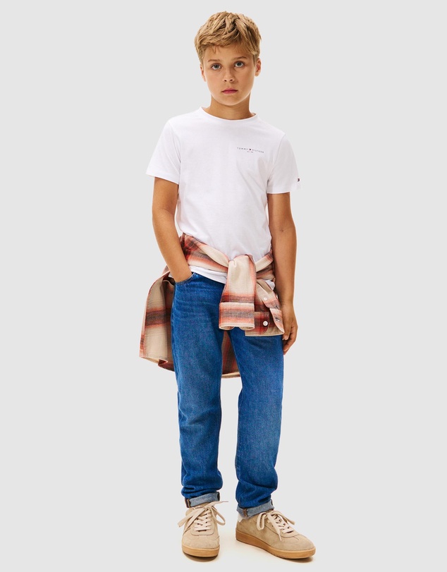 Tommy Hilfiger - Unisex Logo Crew Neck T-Shirt - Kids