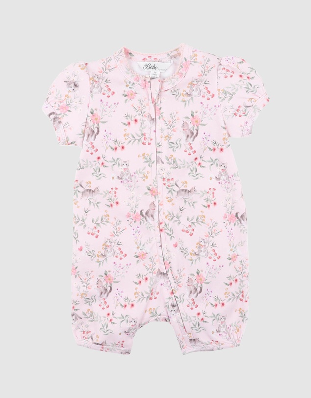 Bebe by Minihaha - Organic SS Zip Romper - Babies