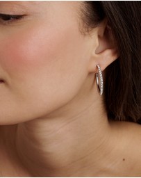 Ted Baker - CLANCI: Medium Crystal Hoop Earrings