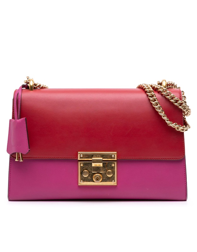 Pre-Loved by Azura Reborn - Pre-Loved Medium Bicolor Leather Padlock Shoulder Bag