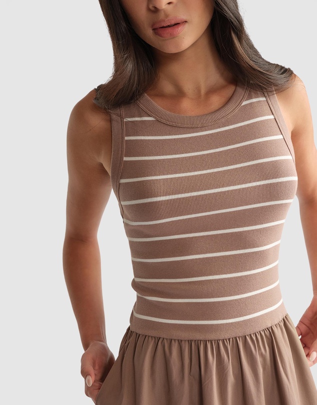 Decjuba - D-Luxe Rib Spliced Midi Dress