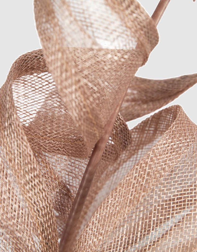 Max Alexander - Tall Taupe Sinamay Fascinator