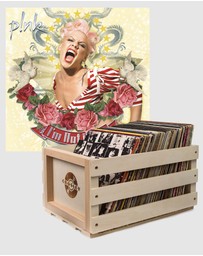 Sony Music - Crosley Record Storage Crate P!nk I'm Not Dead Vinyl Album Bundle