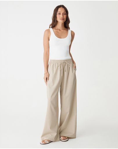 Beige Pinstripe
