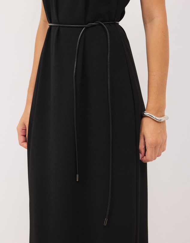 Calli - Mila High Neck Crepe Maxi Dress