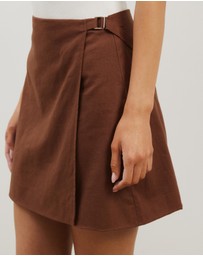 Atmos&Here - Zadie Mini Wrap Buckle Skirt