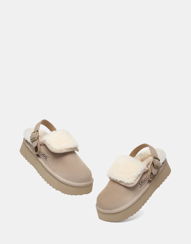 EVERAU - Australian Shepherd Ugg Tenley Platform Cow Suede Upper House Shoes