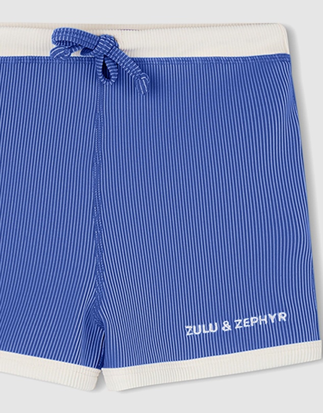 Zulu & Zephyr Mini - Mini Stripe Rib Surf Shorts - Babies-Teens