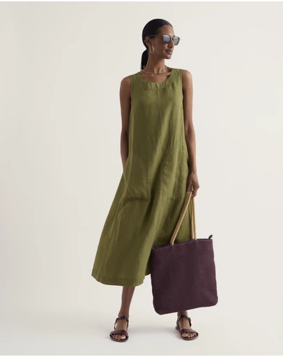 Seasalt - Cresting Waves Sleeveless Linen Dress