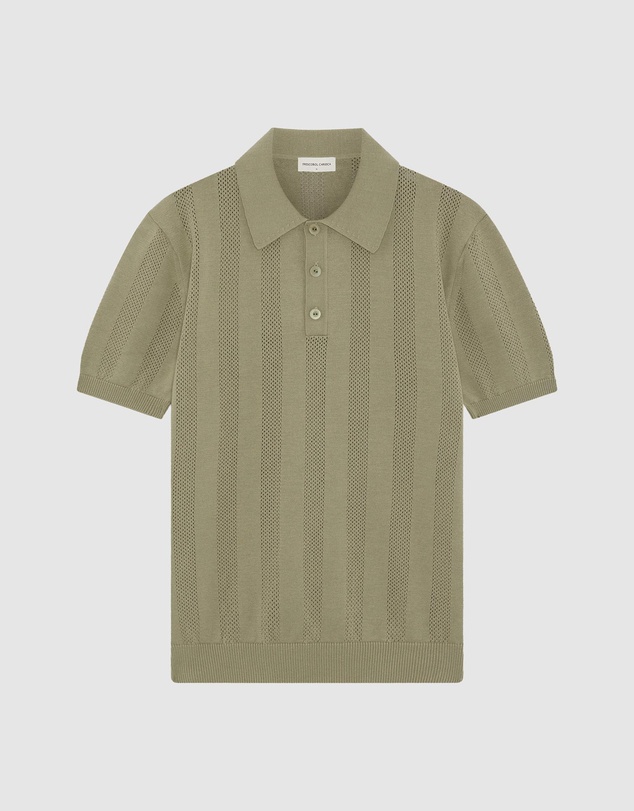 Frescobol Carioca - Vidal Cotton Perforated Stripe Shirt
