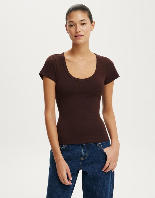 Cotton On - Everyday Smooth Scoop Neck Tee